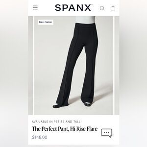 Spanx the perfect pant hi rise flair petite